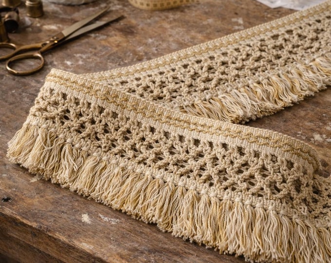 Cotton fringe trim – 18th-century inspiration – Made in Italy