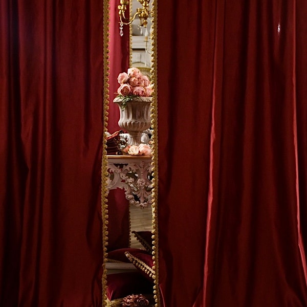 Paire de rideaux de luxe bordeaux collection « Il Rinascimento »