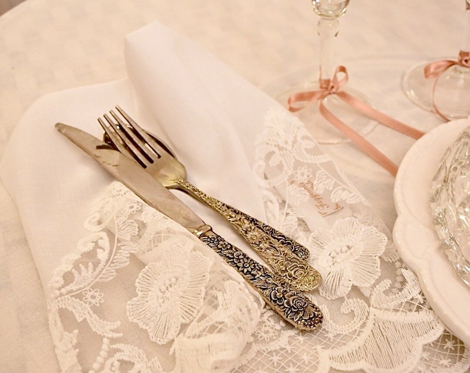 Refined linen blend napkin “Maria Louise”