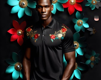 Luxury Polo Shirt Exclusive Designed Crafted By Detroits (Beau'Bein Luxury Fashion) - Limited Edition - Expensive Gift - Gift For Him