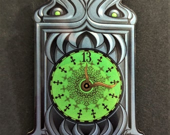 NEW!!! The Haunted Mansion "13 HOUR CLOCK" Reflective Window Sticker