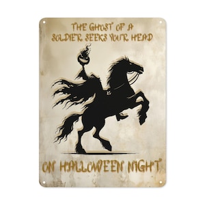 THE HEADLESS HORSEMAN - Tin Sign
