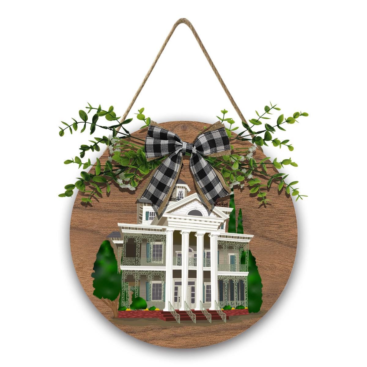 ディズニーランドの「ホーンテッドマンション」の木製ドアサイン