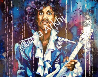 PRINCE original acrylic painting on canvas by Lana Arkhi RMS