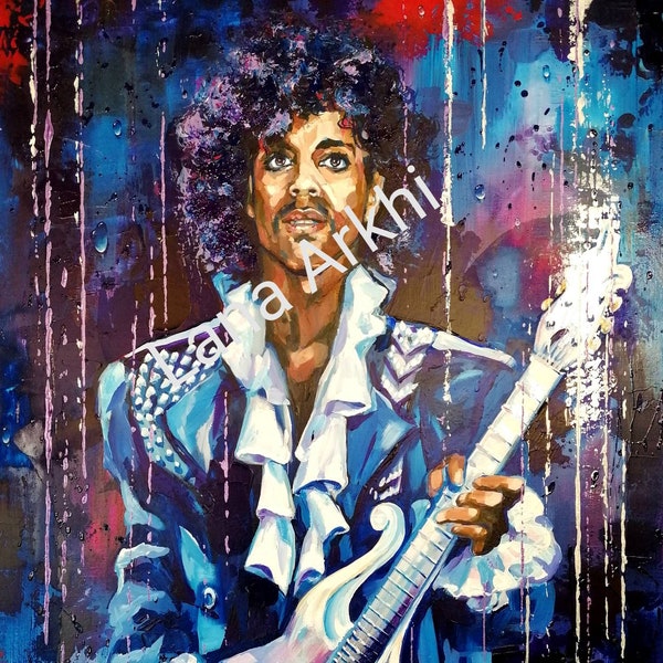 PRINCE original acrylic painting on canvas by Lana Arkhi RMS