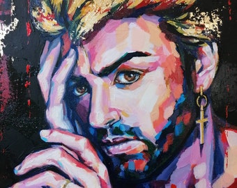 GEORGE MICHAEL prints on canvas, wall art by Lana Arkhi RMS