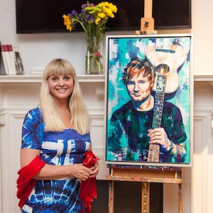 ED Sheeran original acrylic painting on canvas by Lana Arkhi RMS framed, prints