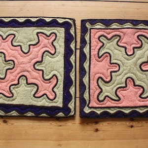 NOR set of 2 felt cushions, chair cushions, seat cushions
