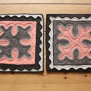HON set of 2 felt cushions, chair cushions, seat cushions