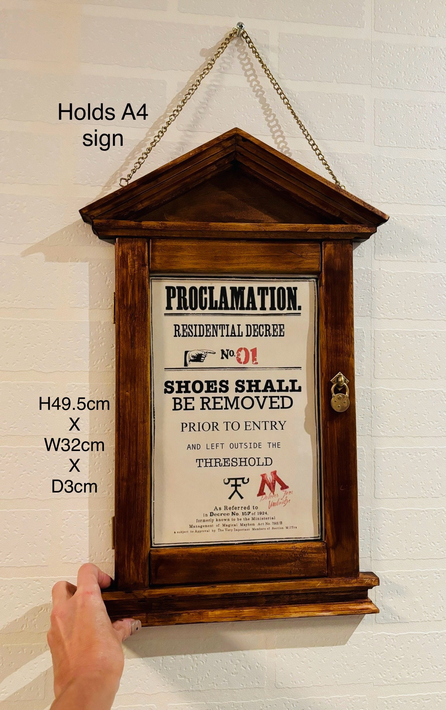 Wooden Educational / Residential Decrees Two Sizes MADE TO ORDER - Etsy for Free Printable Harry Potter Educational Decrees