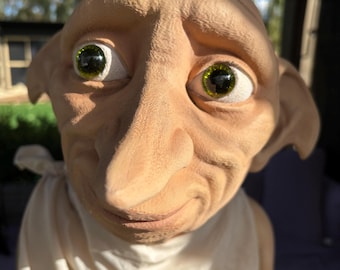 Life Size 3D Printed House Elf Dobby with Sock & Base
