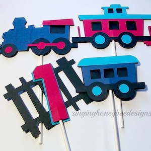 Choo choo train cake topper, Train Cake Topper, Train Birthday party, Train table decor, Train centerpiece, Choo Choo Train Party Supplies