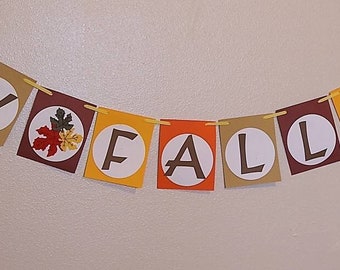 Fall themed banner, Autumn banner, fall mantel decor, Fallalulia banner,  fall party decor, Happy Fallidays, Pumpkin season