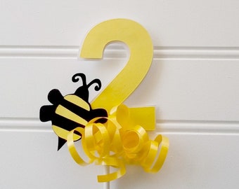 honey bee cake topper, honey bee age topper, honey bee birthday party, honey bee baby shower, honey bee smash cake, buzzy bee topper