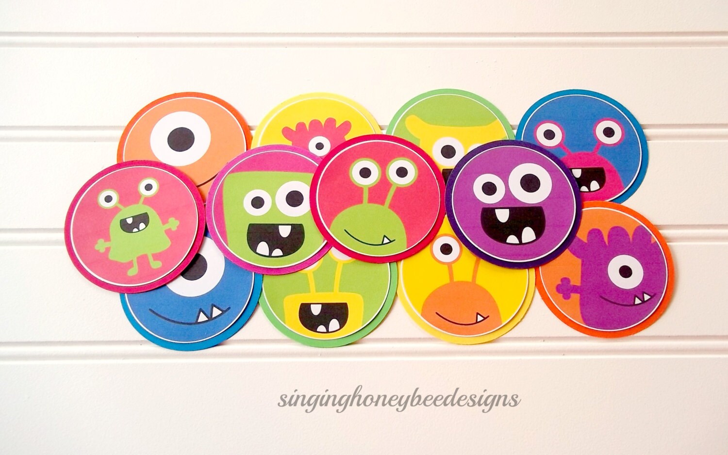 Monster cake toppers monster cupcake toppers little monster | Etsy