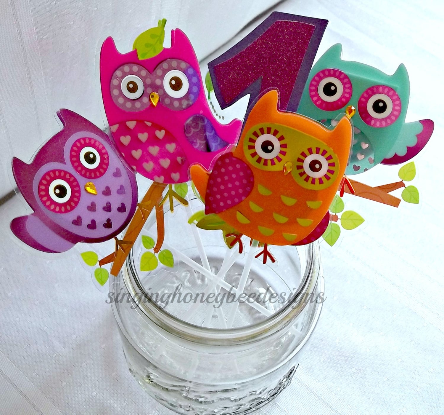 Owl cake toppers owl table centerpiece owl birthday party Etsy