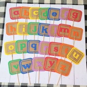 alphabet blocks cake toppers, ABC's blocks birthday, ABC 123's birthday party, Alphabet birthday party, 1st birthday party, alphabet cake image 3