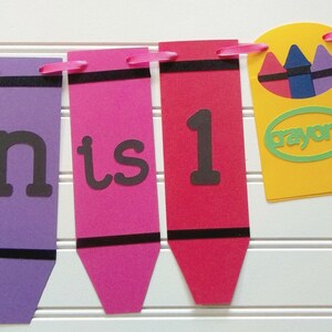 Color Crayon banner, Crayon birthday party, art birthday party, teacher gift, classroom banner, teacher banner, back to school banner image 3