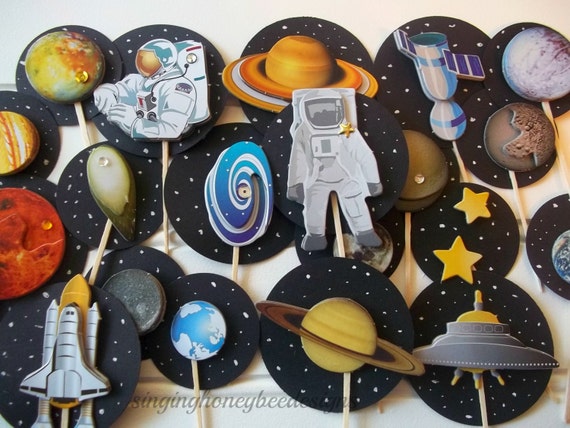 Blast Off Cake Toppers Space Cake Toppers Astronaut Toppers Solar System Toppers Space Birthday Spaceship Birthday Blast Off Birthday