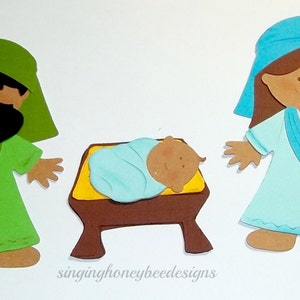 Christmas Nativity die cuts, Nativity diecuts, Nativity cutouts, Nativity embellishments, DIY Nativity craft, Christmas supplies image 2