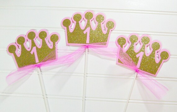 Pink And Gold Princess Princess Cake Toppers Princess