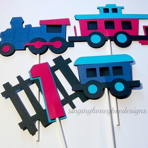 Train Birthday party package, Train party Decorations, Choo Choo I'm Two decor, Train baby shower, Train I am One, Train All Aboard banner image 5