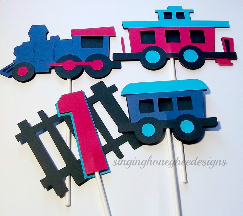 Train Birthday party package, Train party Decorations, Choo Choo I'm Two decor, Train baby shower, Train I am One, Train All Aboard banner image 5