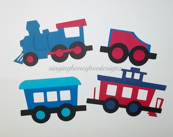 choo choo train diecut, train diecut, train cutout, choo choo train embellishment, DIY train party, train birthday, train baby shower