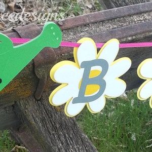 Garden party banner, daisy banner, Bloom banner, garden party birthday, spring baby shower, spring birthday party, gardening banner image 4