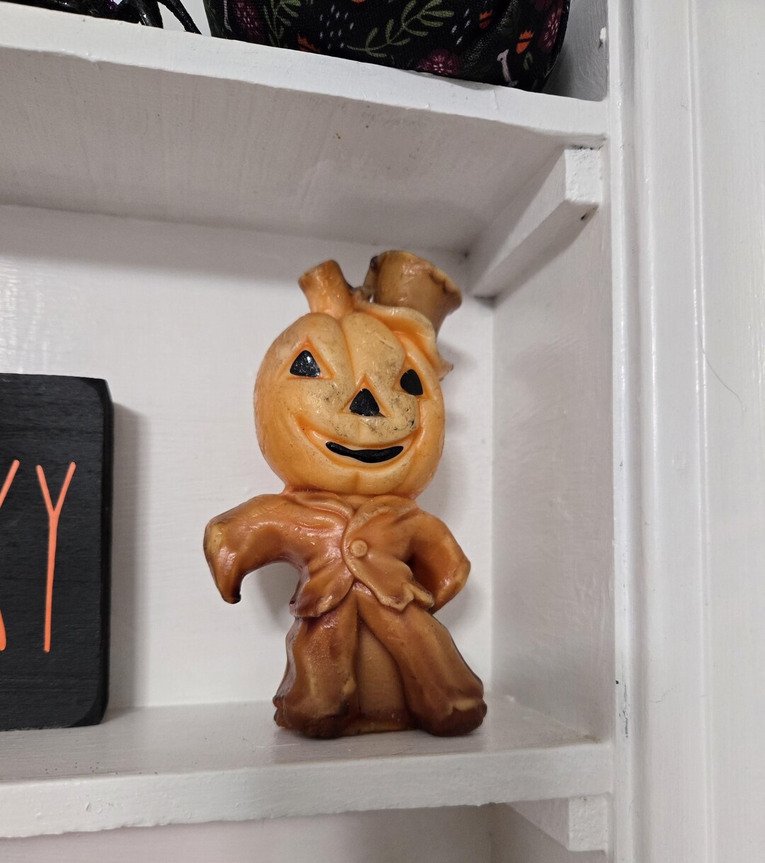 Vintage Halloween Jack O Lantern Candle Gurley - Etsy