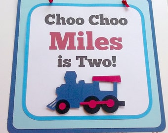 Choo choo train party door sign, Train party sign, Train Birthday party, Train Decorations, Choo Choo I'm Two party, Train baby shower