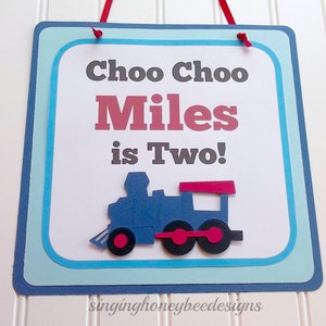 Train Birthday party package, Train party Decorations, Choo Choo I'm Two decor, Train baby shower, Train I am One, Train All Aboard banner image 4