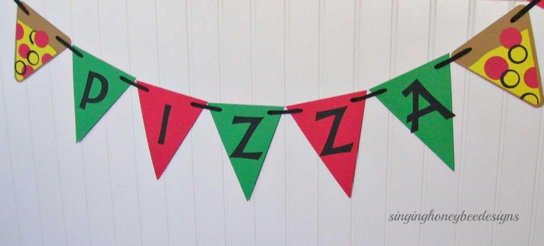 Pizza Party Banner, Pizza Birthday Party, Junk Food Party, Slumber ...