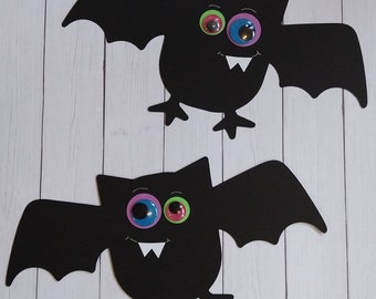 Bats die cut, black bat diecut (3-7 inch), bat cutout, DIY bat craft, DIY black bat decorations, DIY Halloween craft, Halloween party