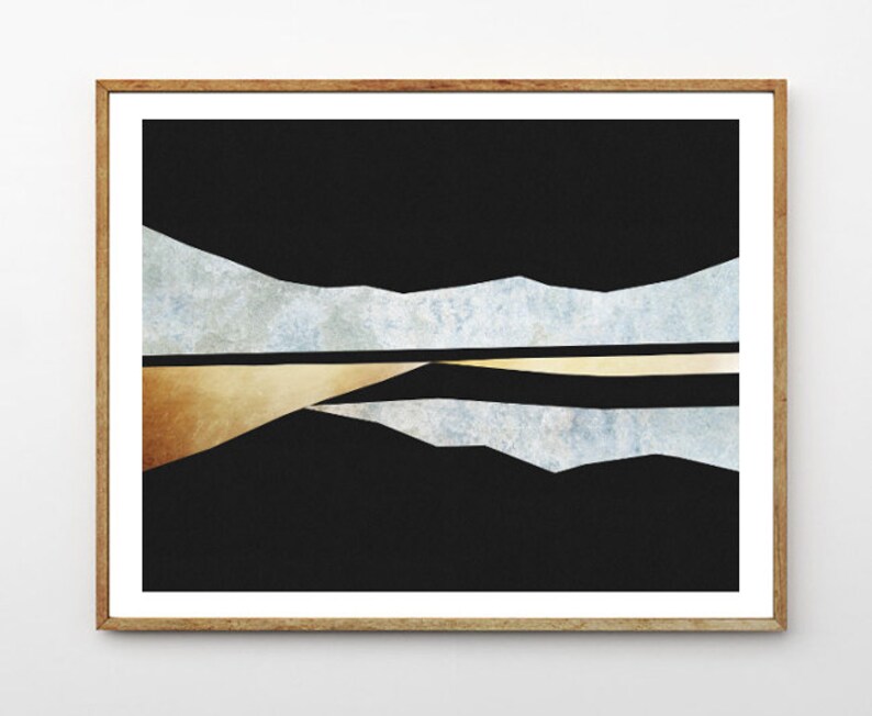 Horizon Abstract Nature Art Print Modern Minimalist Wall Etsy