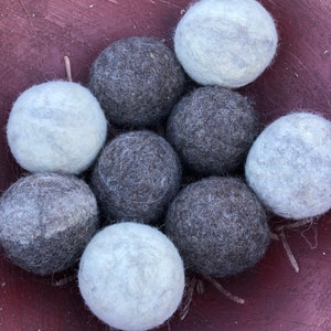 100 % Wool Dryer Balls. Set of 5 Handmade, Quality Wool Products from the Farm, Unscented, Undyed, Eco Friendly. image 3