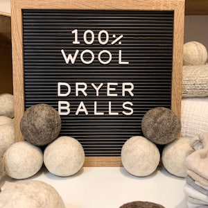 100 % Wool Dryer Balls. Set of 5 Handmade, Quality Wool Products from the Farm, Unscented, Undyed, Eco Friendly. image 2