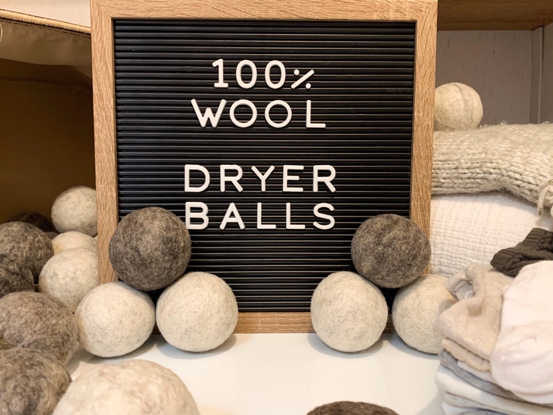 100 % Wool Dryer Balls. Set of 5 Handmade, Quality Wool Products from the Farm, Unscented, Undyed, Eco Friendly. image 2