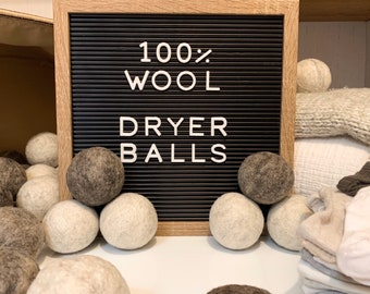 Set of 3-Unscented, Undyed, Handmade, 100% Wool Dryer Balls. Quality Product from the Farm, Eco Friendly!