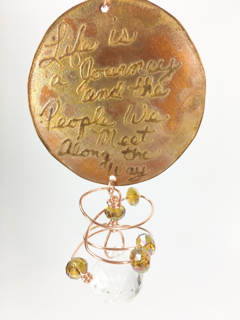 Cool Unique Unusual Gift Serendipity Thank You Appreciation Someone Special Thinking of You Handmade Boho Bohemian Sun Catcher Decor