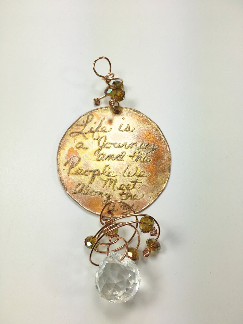 Cool Unique Unusual Gift Serendipity Thank You Appreciation Someone Special Thinking of You Handmade Boho Bohemian Sun Catcher Decor