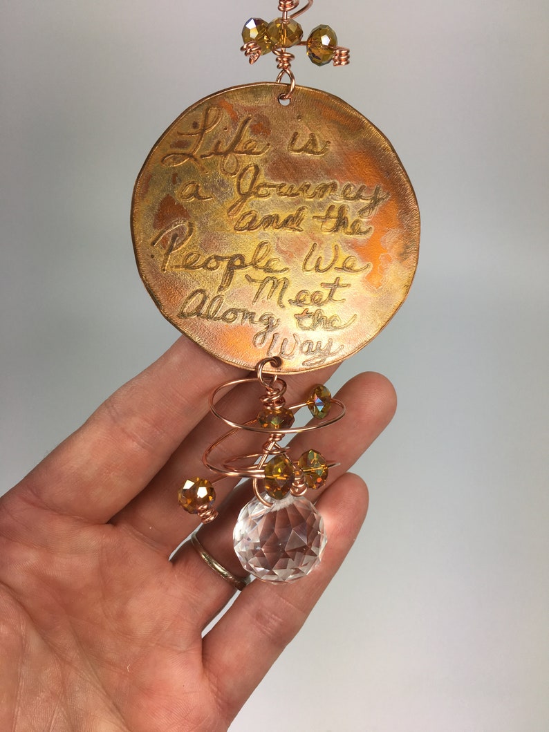 Cool Unique Unusual Gift Serendipity Thank You Appreciation Someone Special Thinking of You Handmade Boho Bohemian Sun Catcher Decor