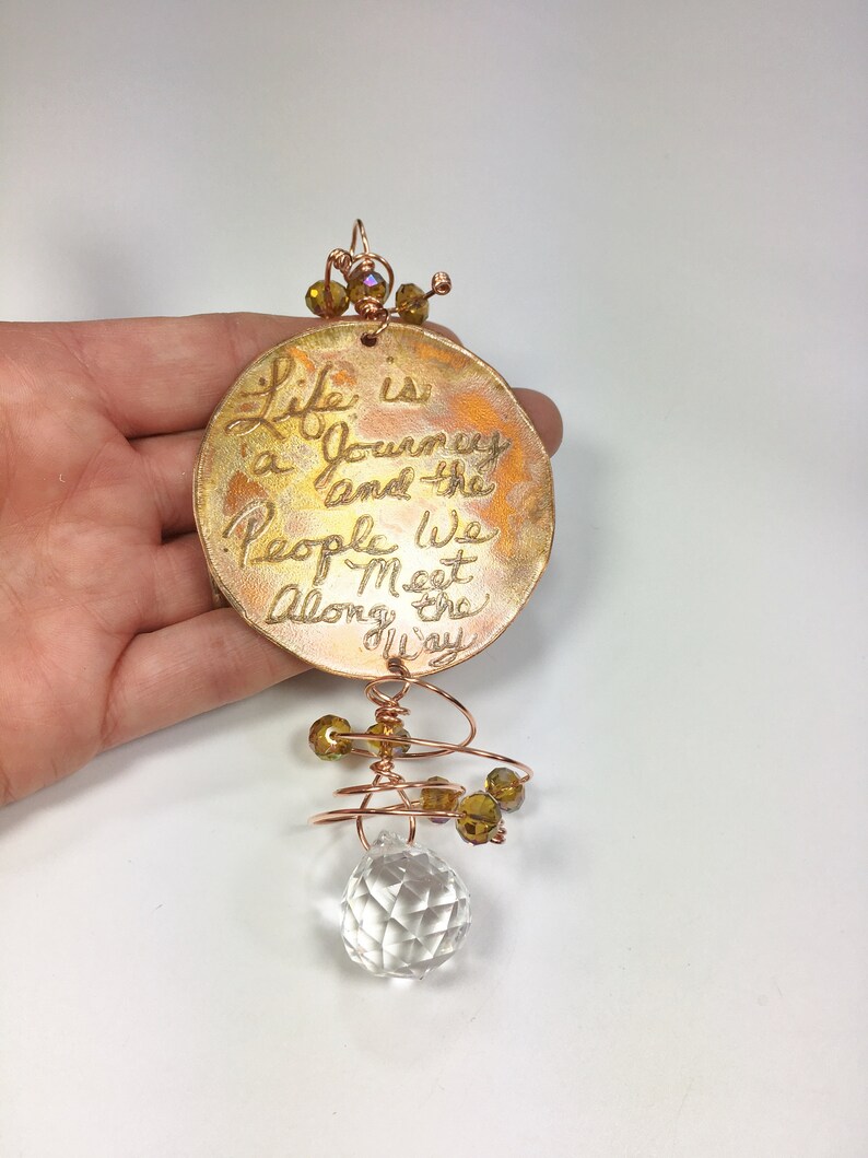 Cool Unique Unusual Gift Serendipity Thank You Appreciation Someone Special Thinking of You Handmade Boho Bohemian Sun Catcher Decor