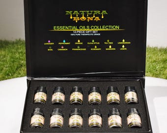Essential Oils Gift Set 12 Pack Pure Aromatherapy Oils Kit 10ml Glass Dropper Bottles Factory Sealed Box Diffuser Soap Candle Making Supply