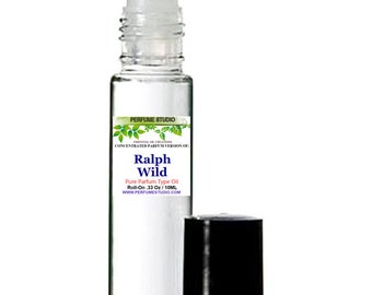 Premium Quality of Ralph Wild Version Parfum Oil For Women. A Concentrated, Pure Perfume Oil in Clear Glass Roll On Bottle .33 Oz/10ml