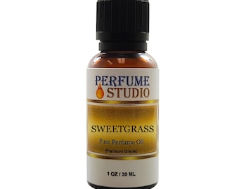 Sweetgrass Fragrance Oil for Soap, Candle and Perfume Making in a 1 Ounce Glass Euro Dropper Bottle.