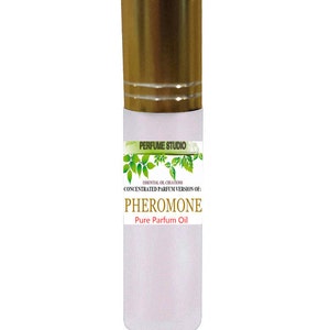 Pheromone Ispired Perfume Oil. Custom Blend Oil with Similar Notes to Pheromone* Perfume for Women. 10ml White Frost Glass Roller, Gold Cap