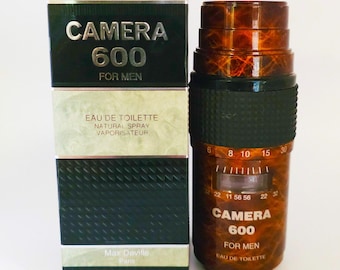 VINTAGE Camera 600 Men by Max Deville 1.6oz EDT Spray Rare 1988 First Era Batch