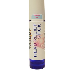 Headache Relief Stick Roll On. An All-Natural Essential Oil Aromatherapy Blend for Migraine, Tension & Sinus Headaches; 10ml Roller bottle
