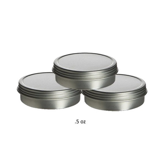 Various Sizes Screw Top Tin Containers With Sealed Cover. 3 Units. Use for  Storing Small Food Items, Condiments, Spices, Crafts 